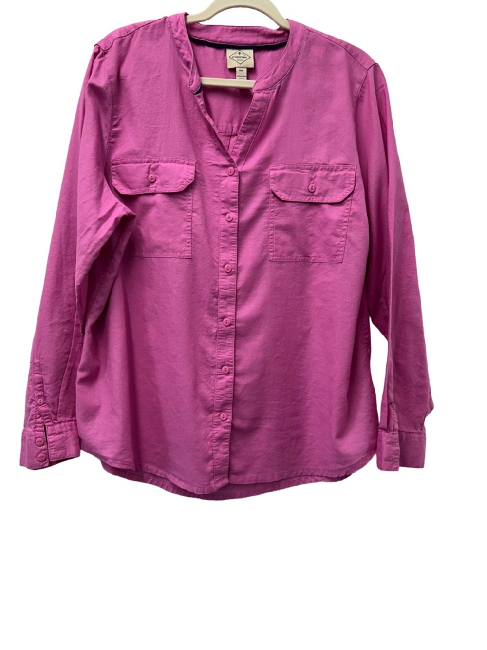 St. John's Bay Bright Pink Button-Down Utility Shirt
